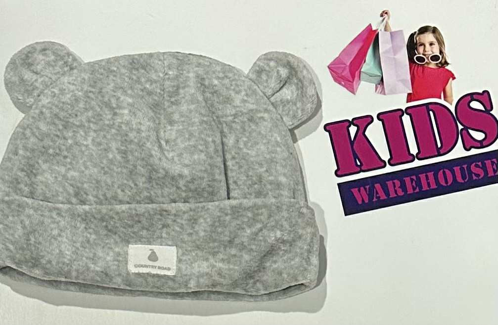 Country Road Grey Ears Beanie Size Newborn/Baby