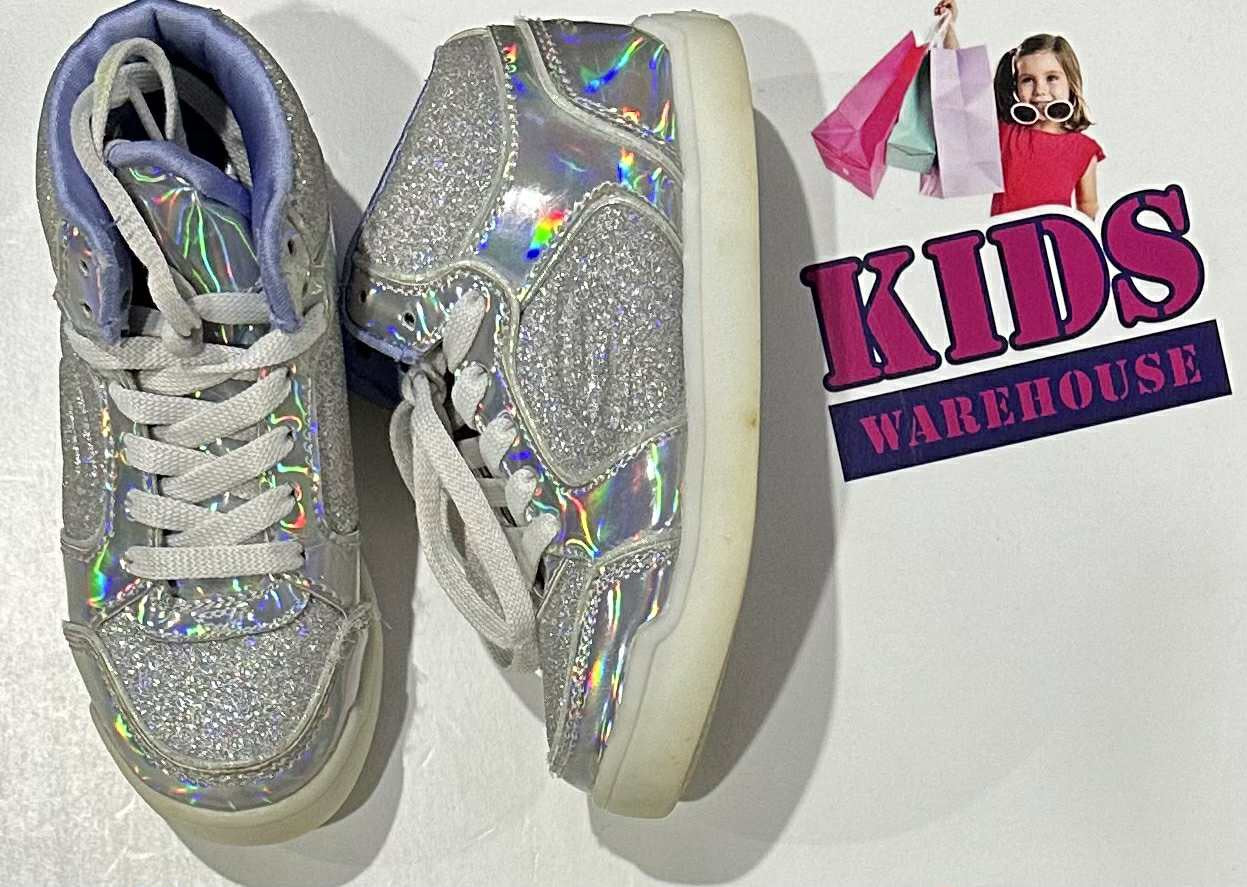Skechers Energy Lights Ultra Silver, Purple Runners Size US11/UK10 (Child/Older Child) (Lights Intermittent)