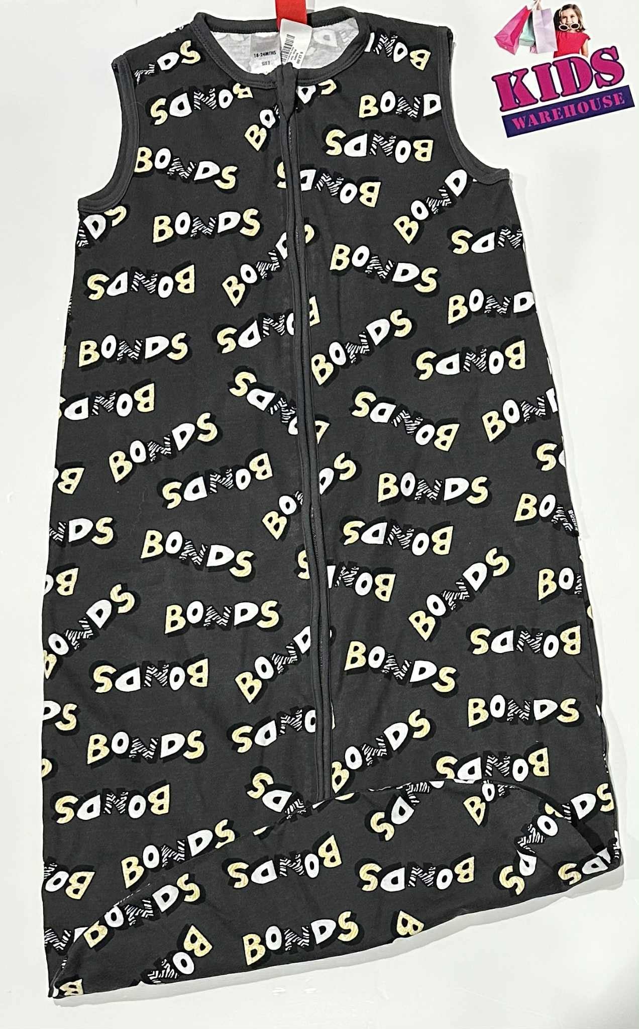 Bonds Dark Grey Bonds Print Size 2 (18-24 Months)