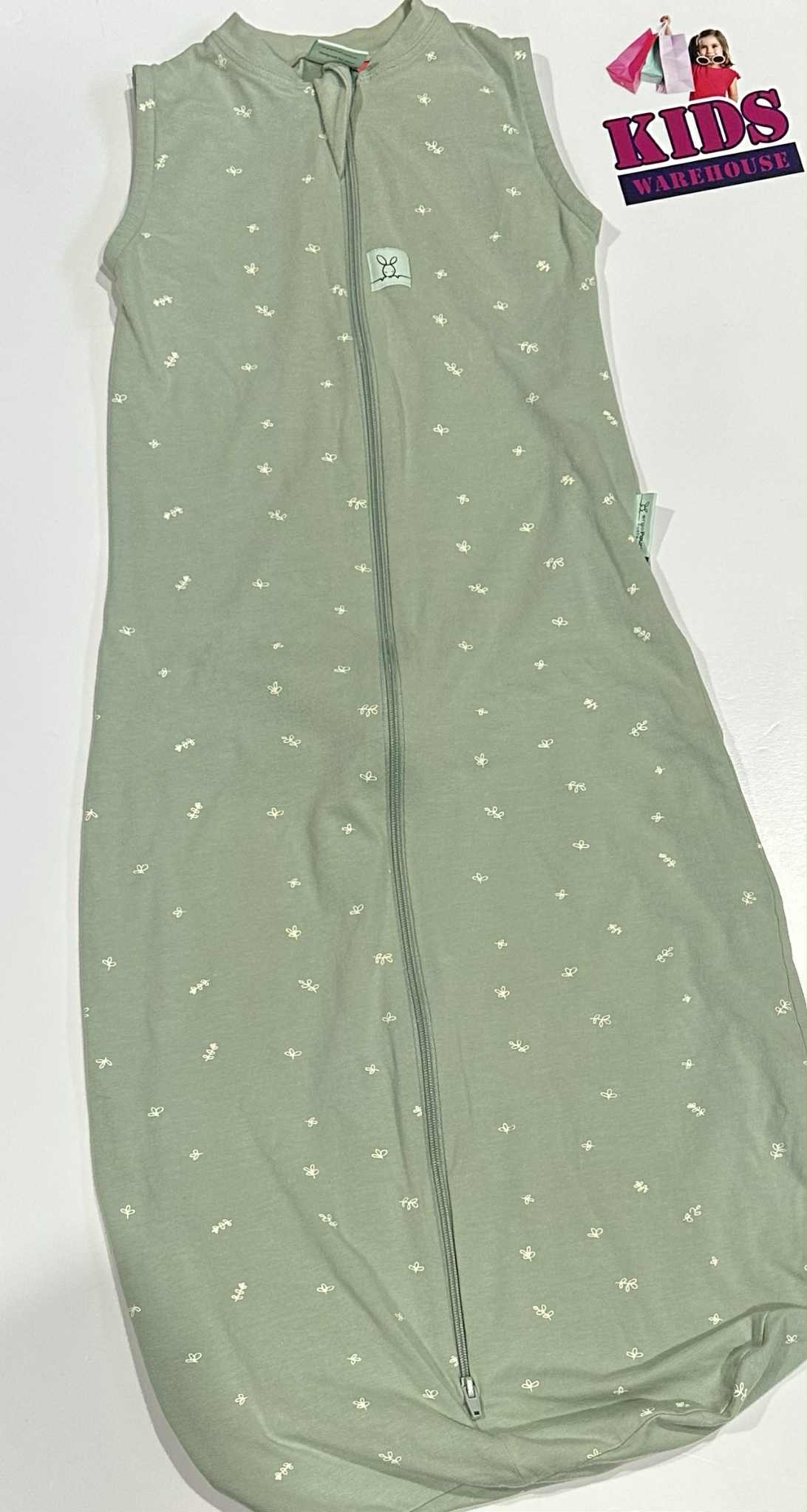 Ergo Pouch Australia Green Leaf Print Size 00-2 (8-24M, 8-14kg) TOG 0.2