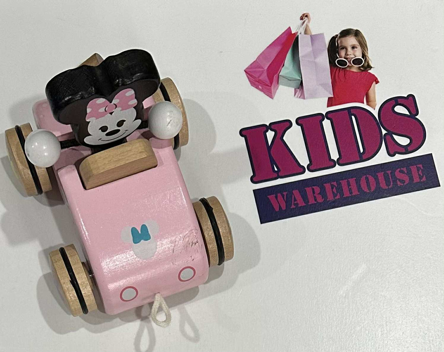 Wooden Minnie Mouse Race Car