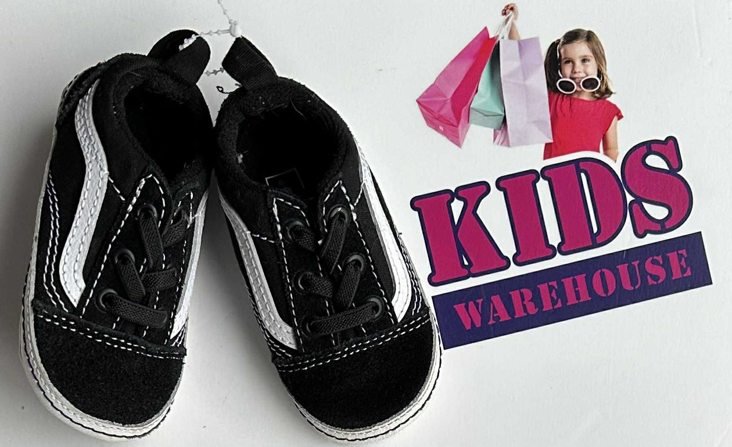 Vans Black, White Sneakers Size US3/UK2.5 (Toddler/Child)