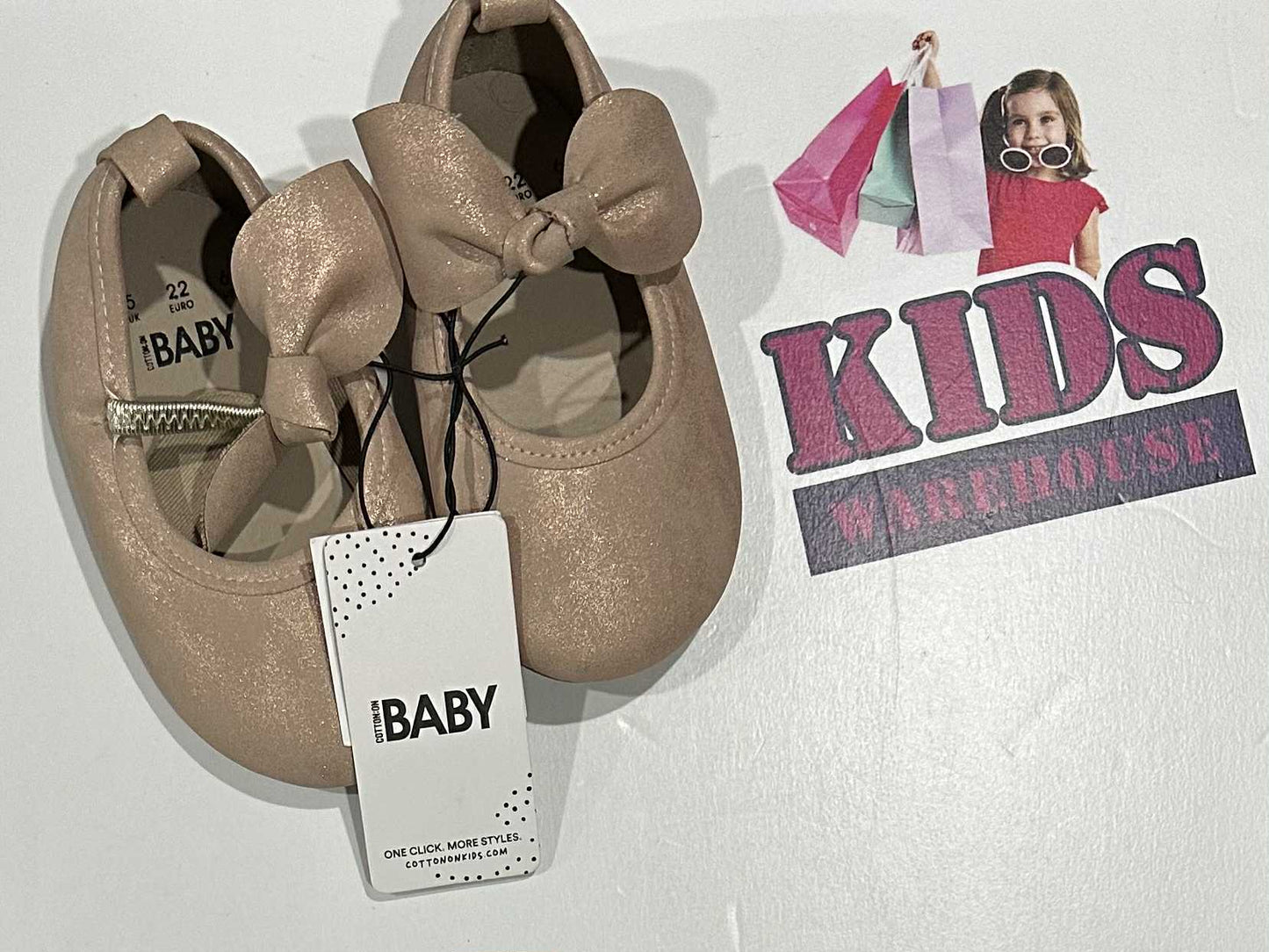 Cotton-On Baby Tan Shimmer Sandles Size US6/UK5 (Child)