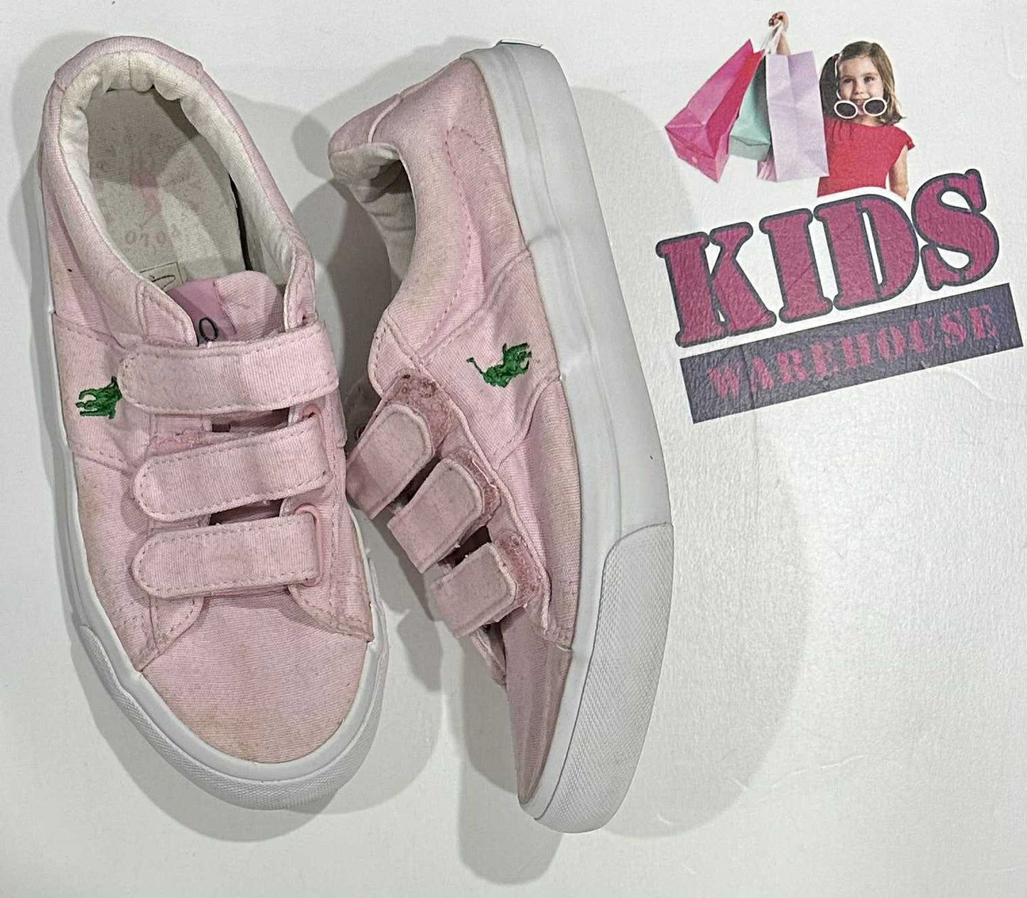 Ralph Lauren Polo Pink Sneakers Size US2/UK1.5 (Older Child)