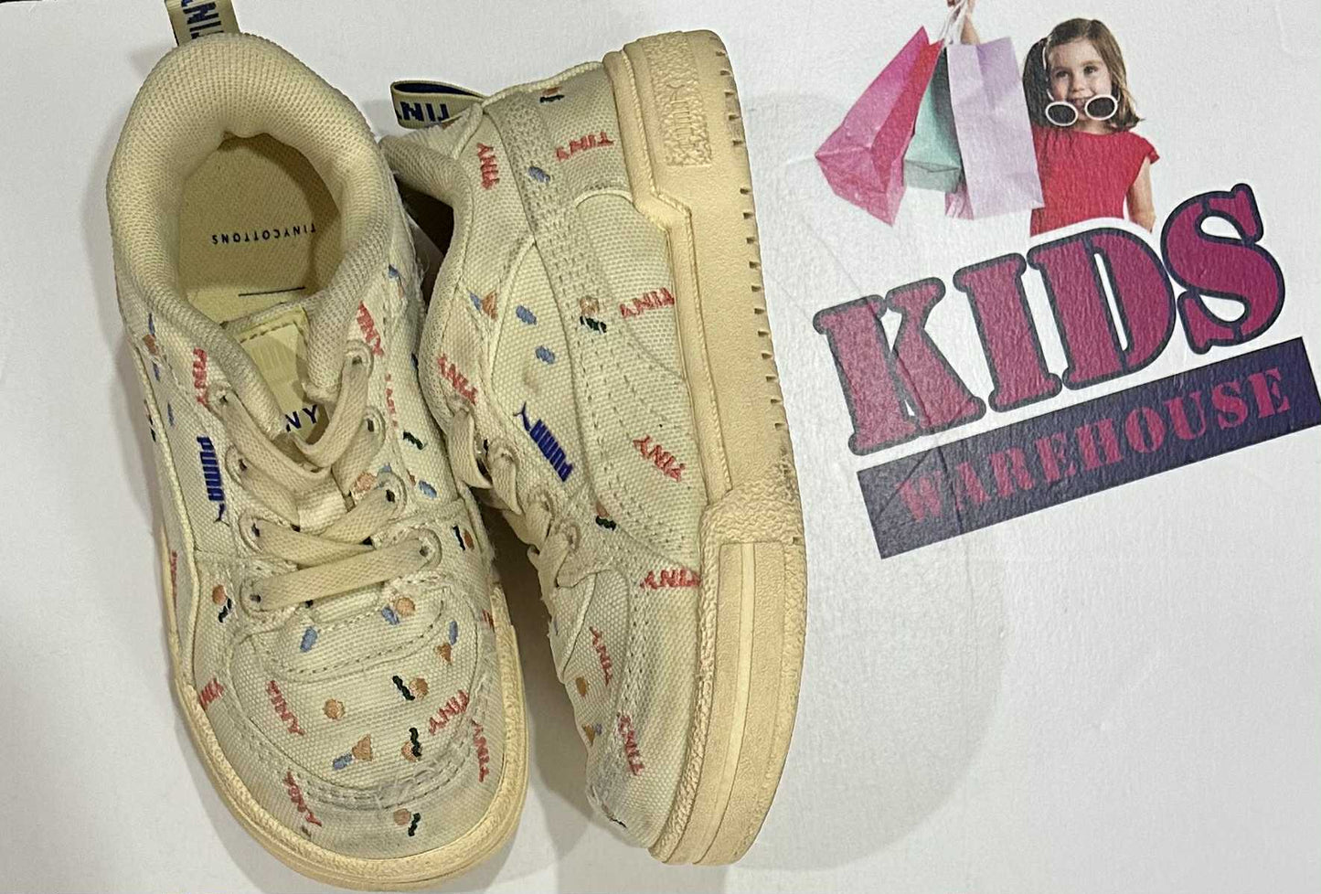 Puma Off White Sprinkle Print Runners Size US8/UK7 (Child)