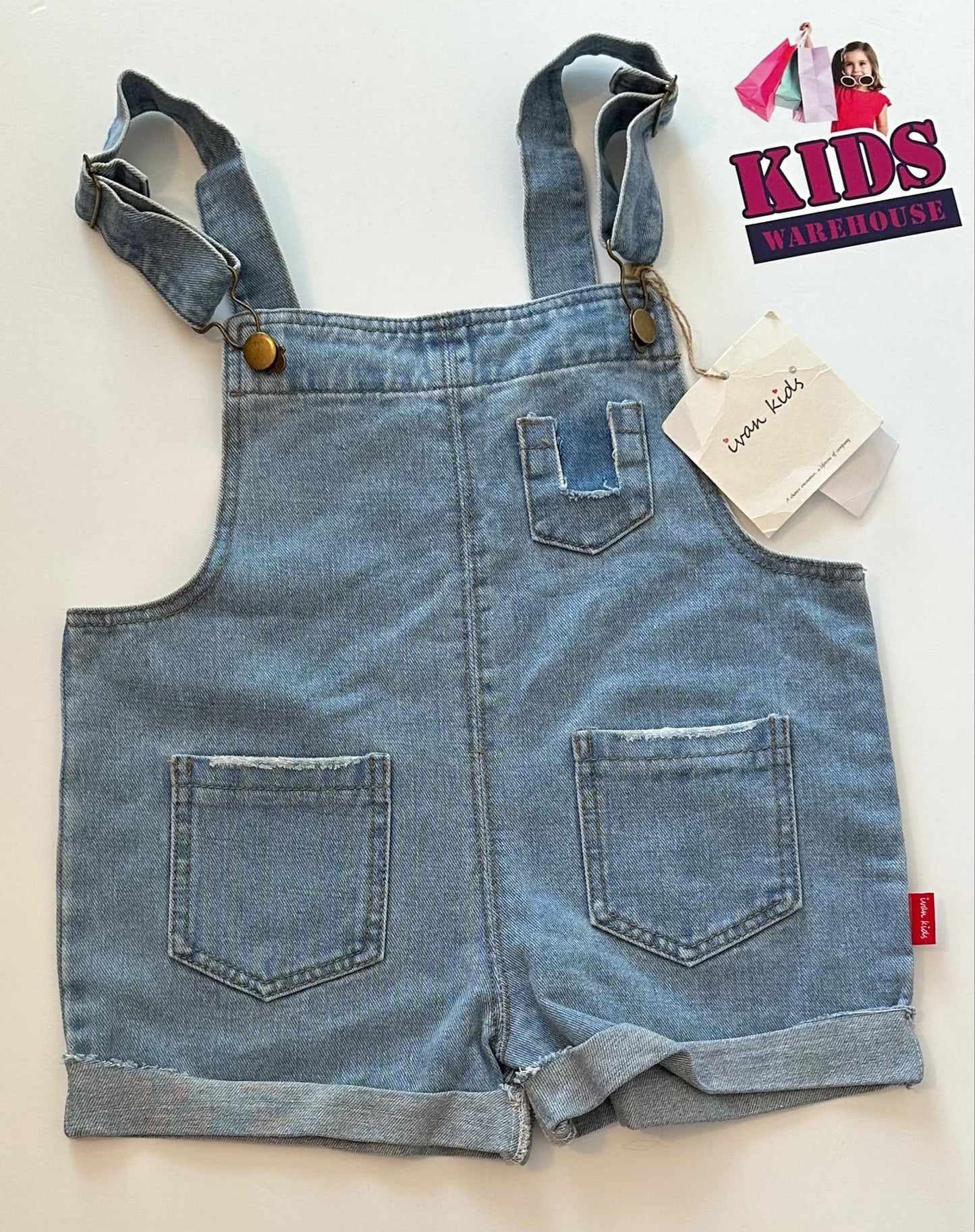 New Ivan Kids Blue Overalls Size 3