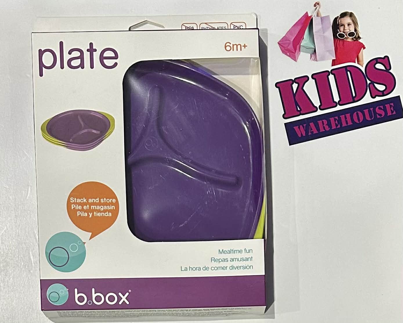 NEW B.Box Purple Plate 6m+