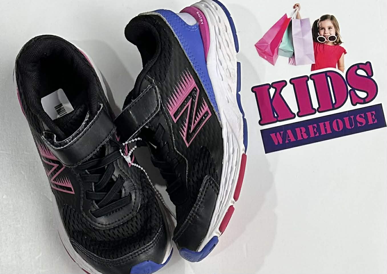 New balance Black, Purple, Pink Runners Size US12/UK11.5 (Child/Older Child)