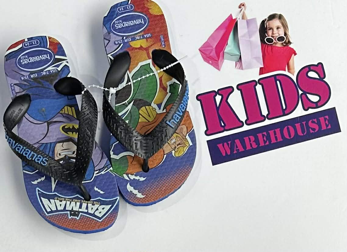 Havaianas DC Batman, Aquaman Print Thongs Size US8/UK7 (Child)