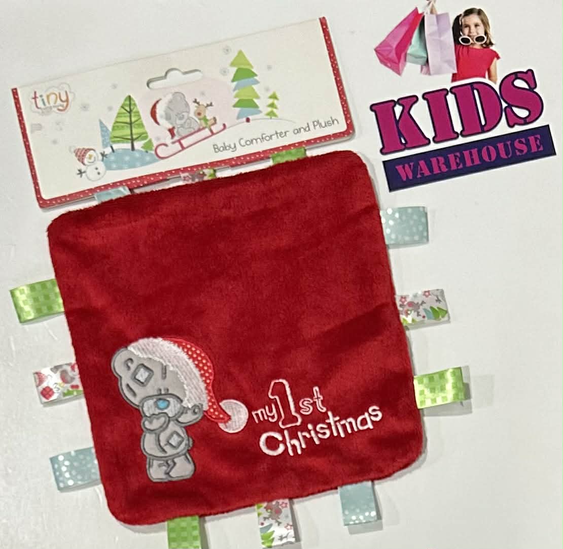 NEW Tiny Tatty Teddy My 1st Christmas Red Comforter