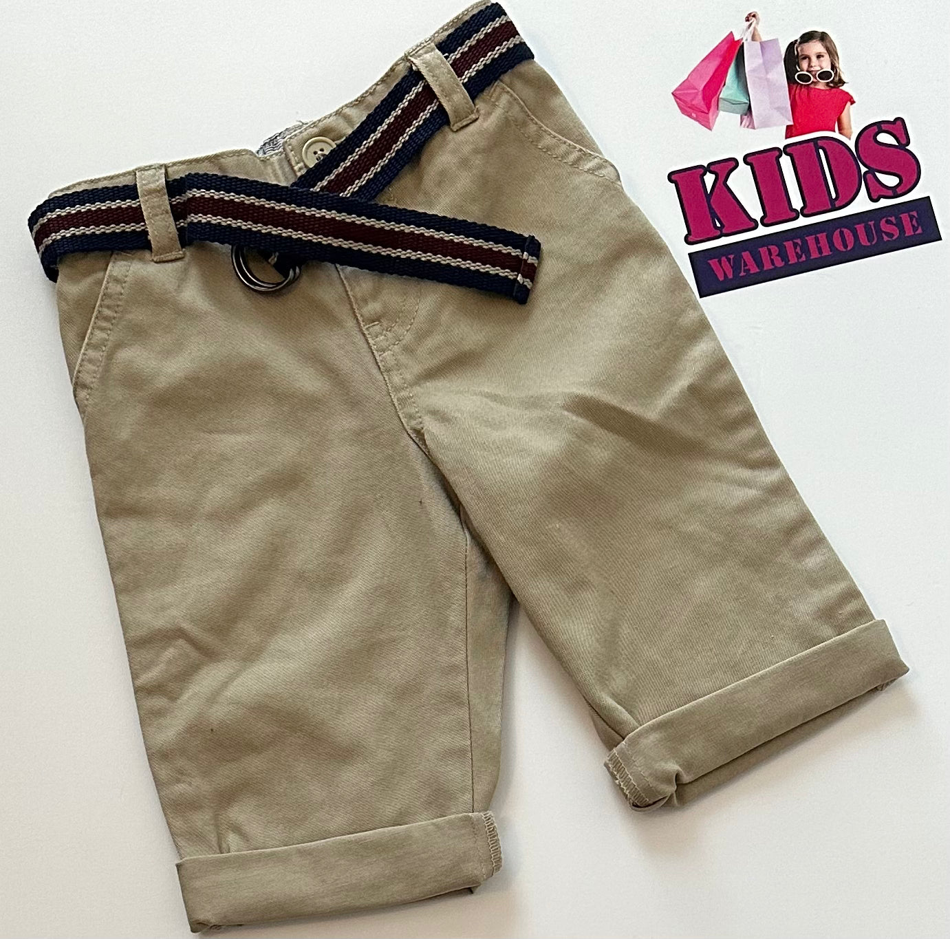 Babies R Us Tan Pants with Belt Size 0