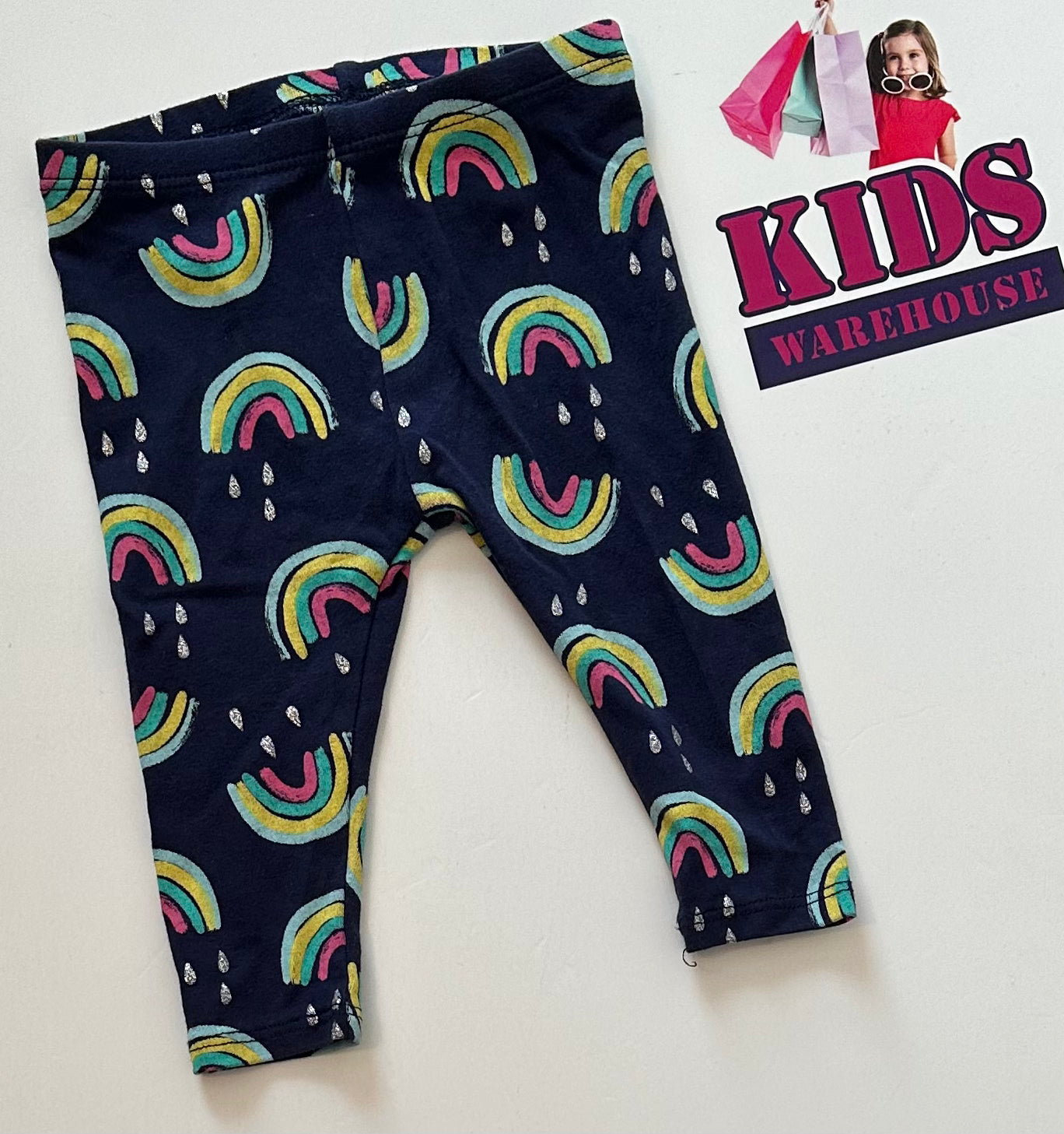 Target Rainbow Glitter Leggings Size 00 Kids Warehouse AU