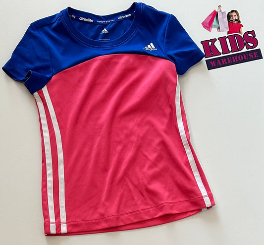 Adidas Climalite Pink & Blue Top Size 5-6