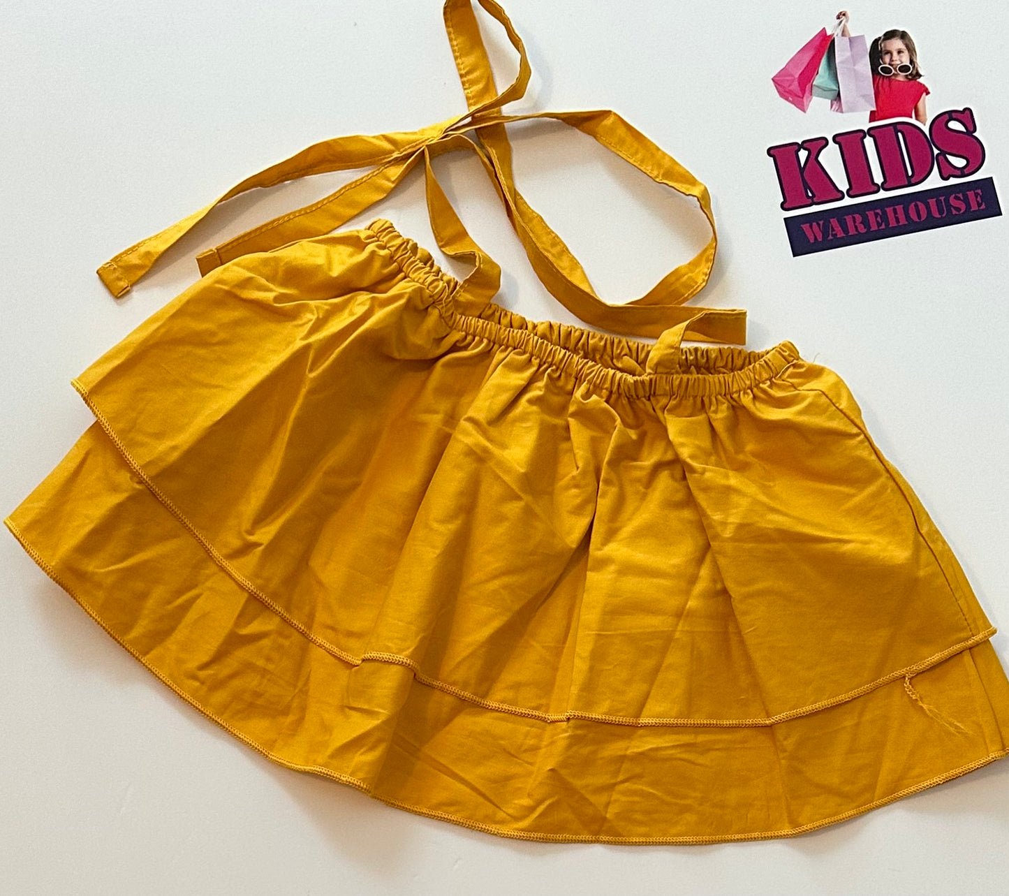 Mustard Skirt with Ties Size 3