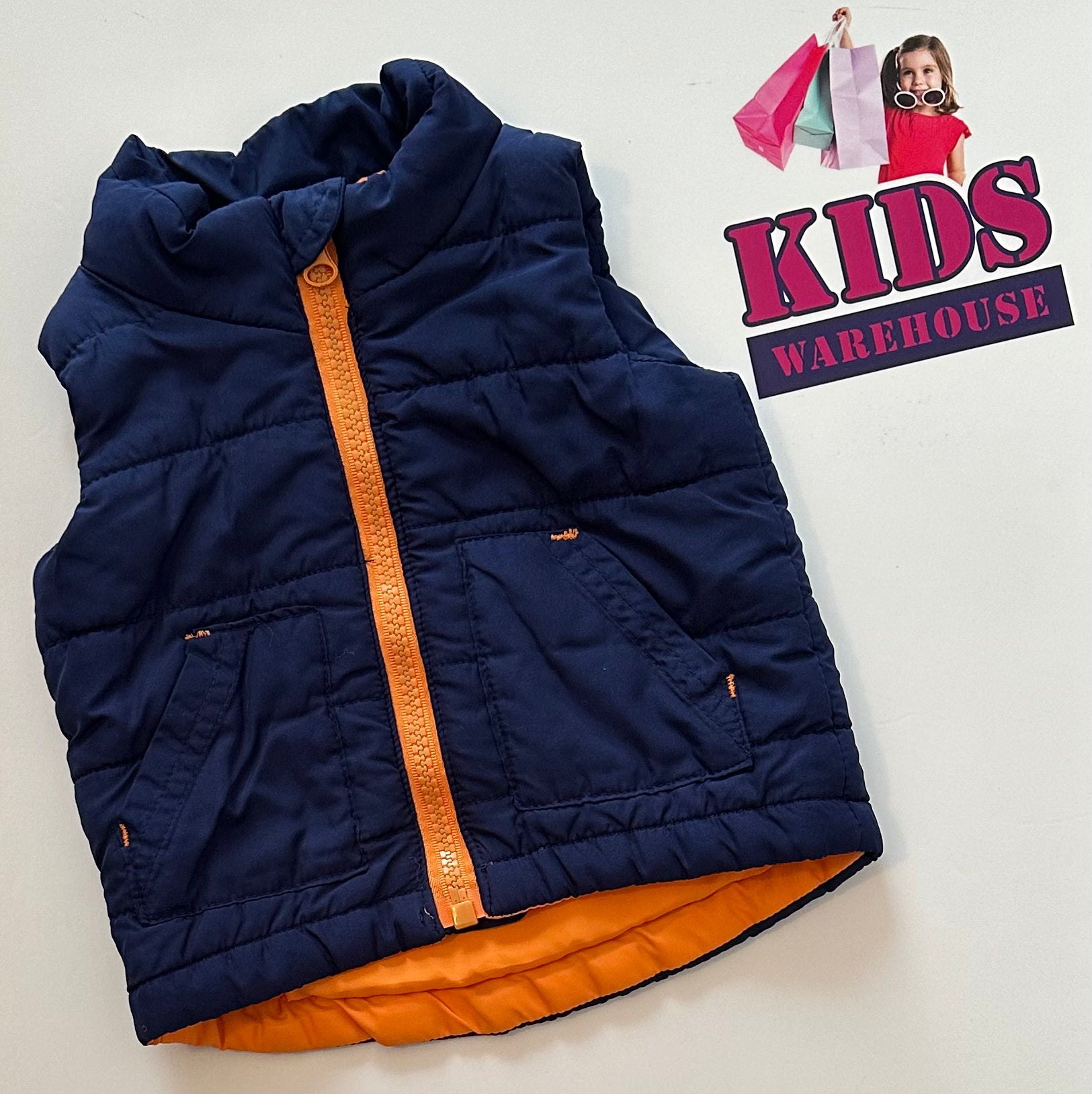 Target Blue Orange Puffer Vest Size 000