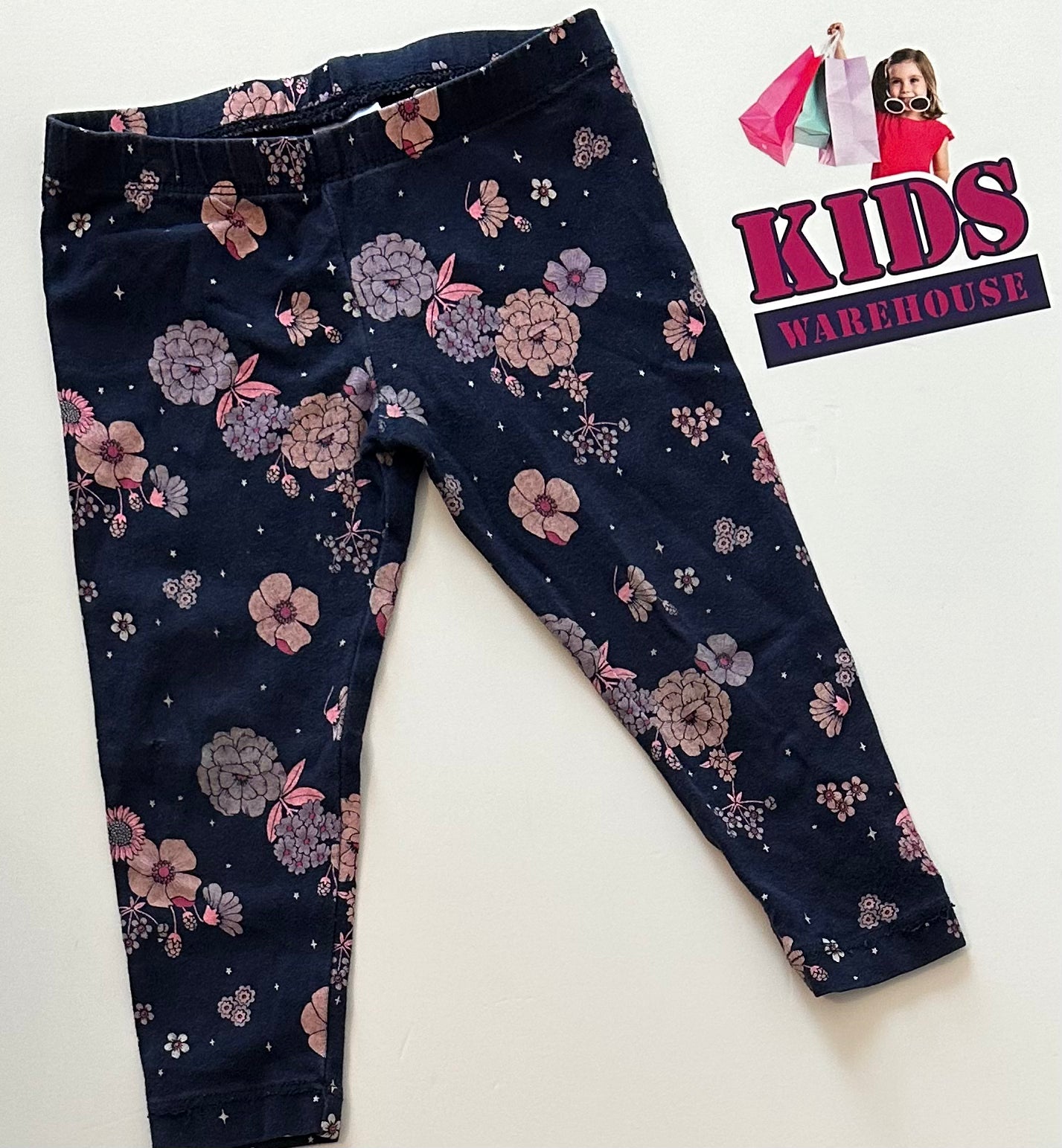 Target Navy Floral Leggings Size 1 Kids Warehouse AU