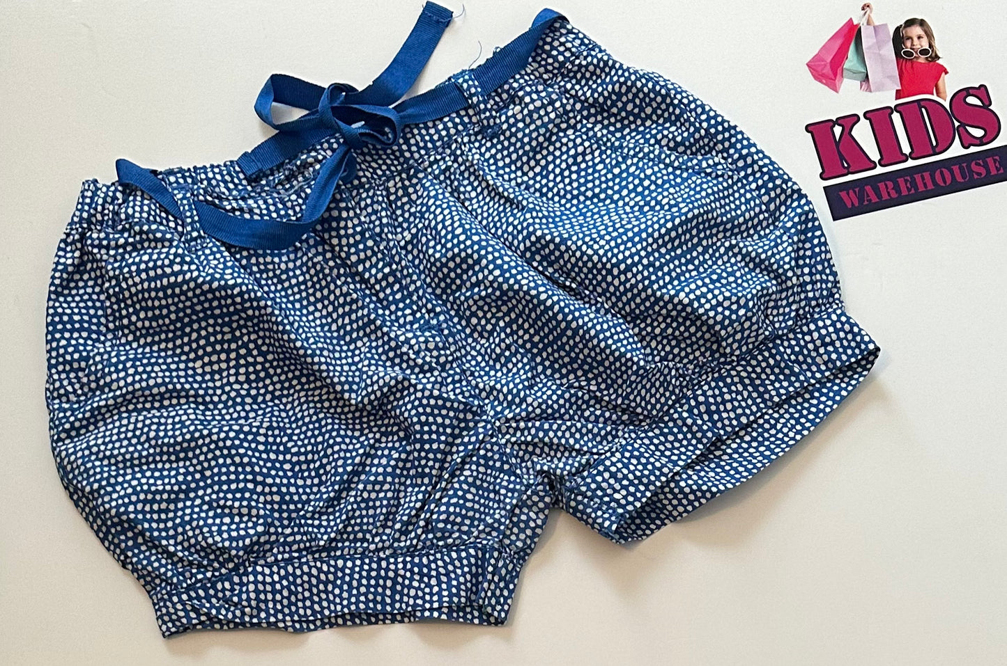 Cotton On Blue Polkadot Shorts with Belt Size 8