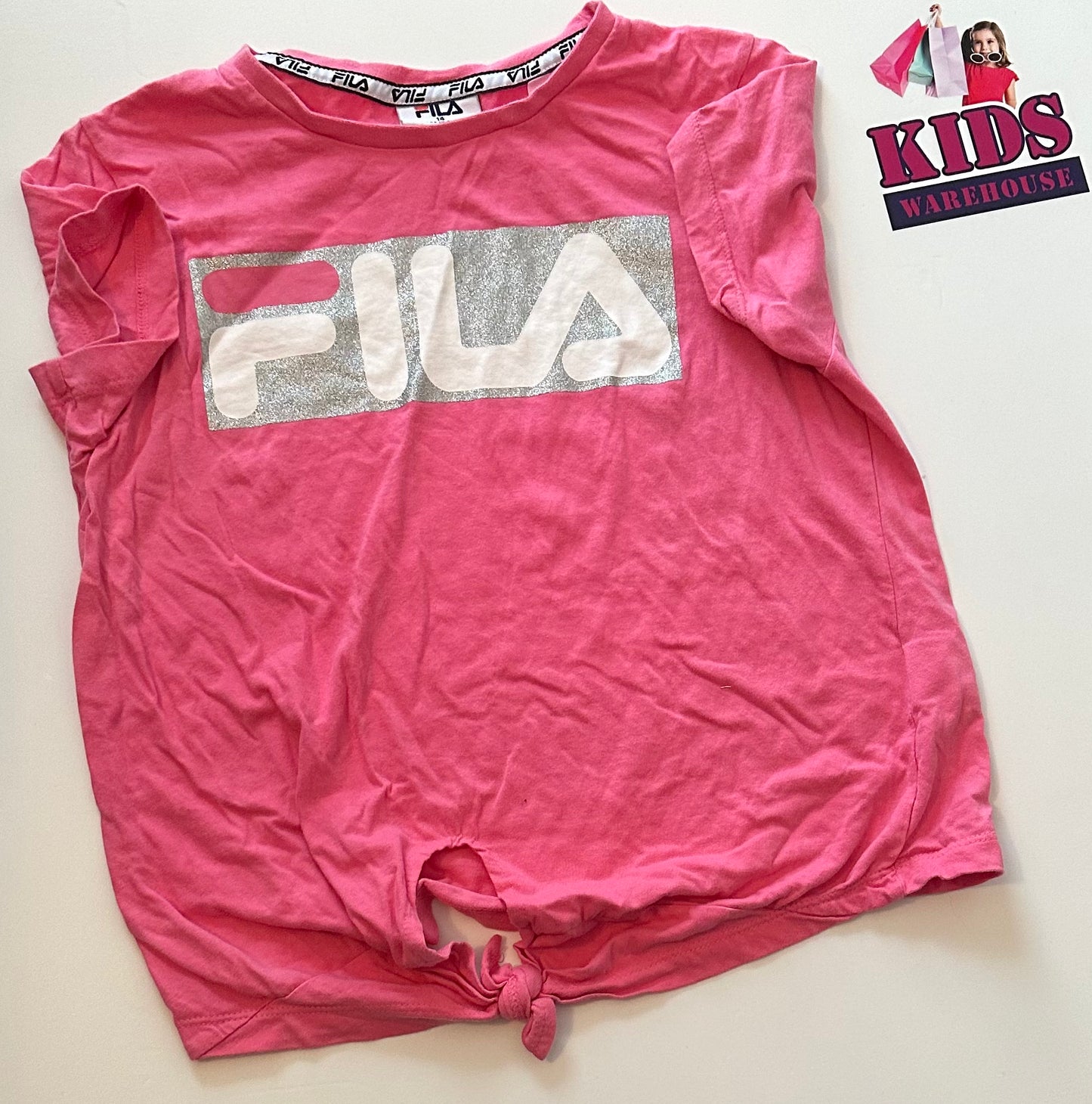 Fila Pink Glitter Top Size 14