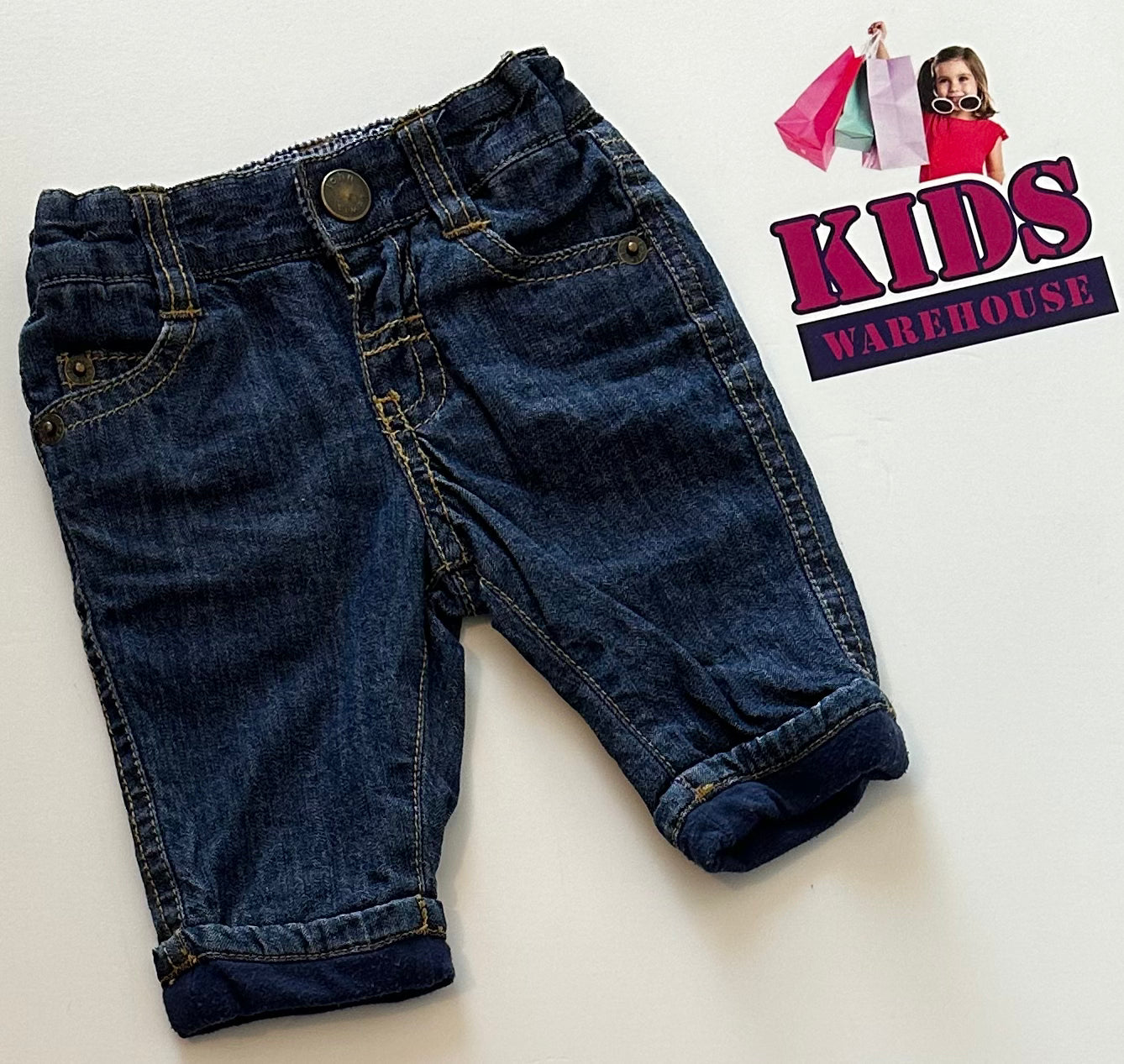 John Lewis Lined Denim Pants Size 000