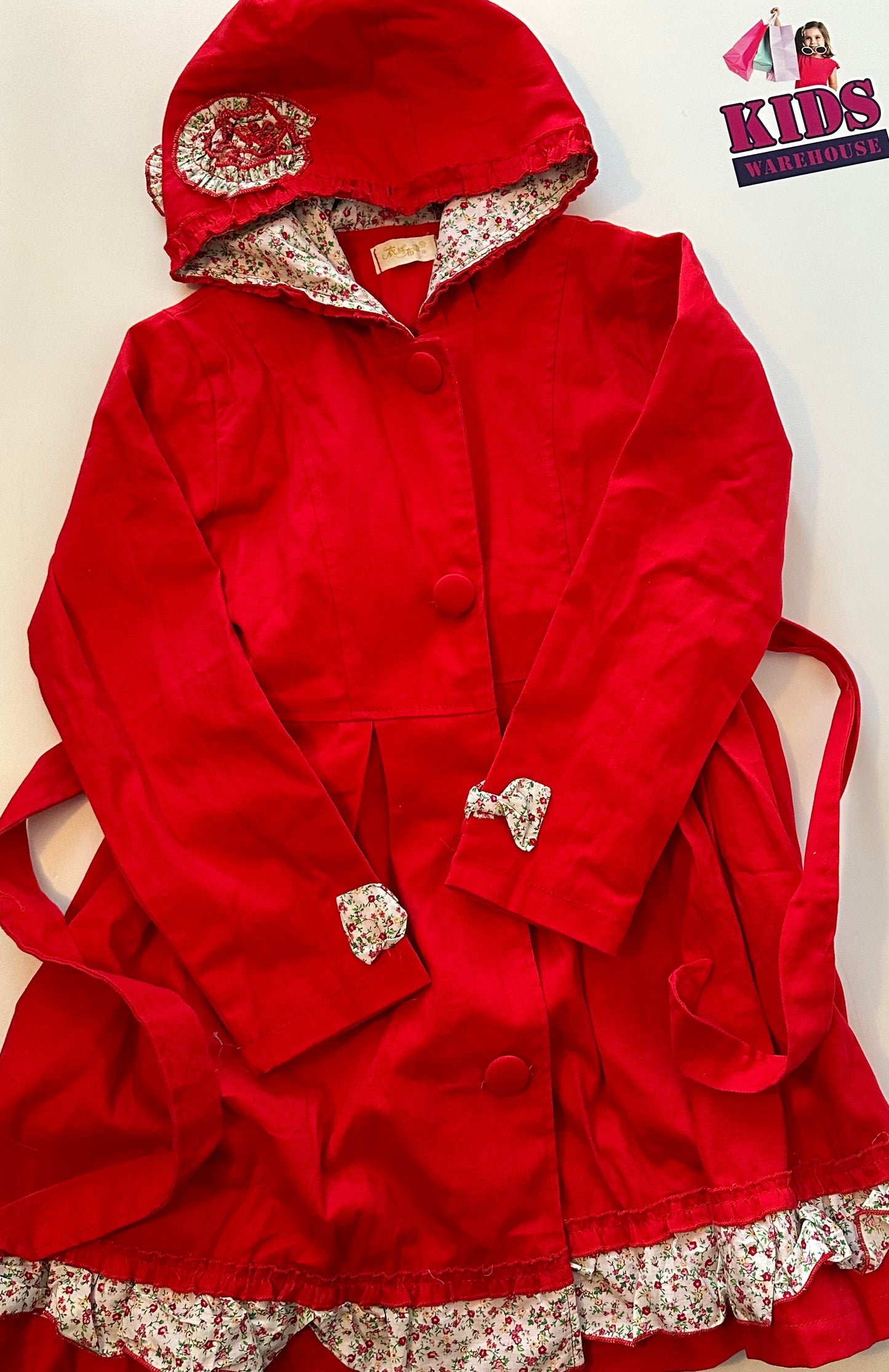 Red Floral Jacket Size 10