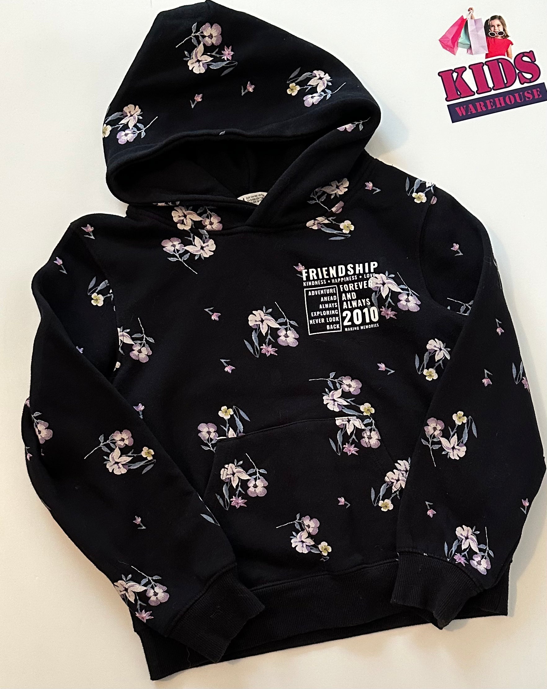 H&m cheap floral hoodie