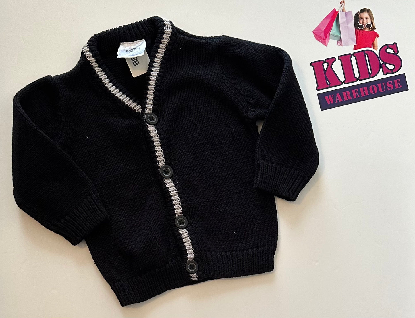 Black Button Up Knit Size 00