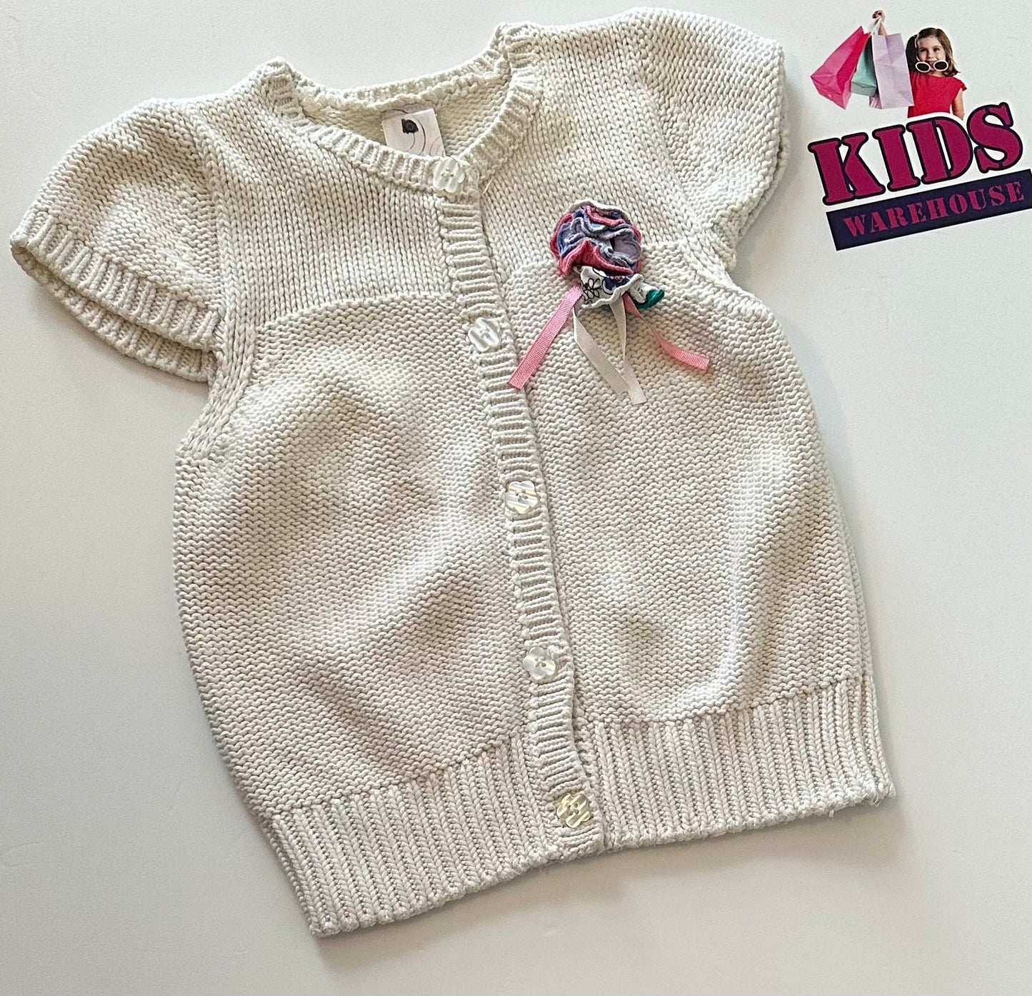 Target Cream Knit Vest Size 6