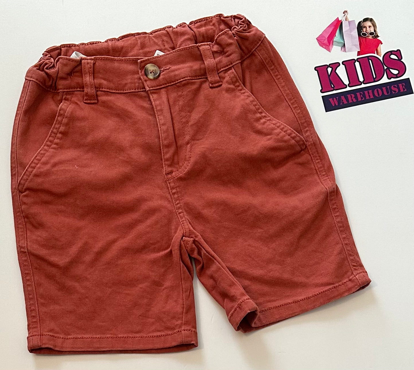 Orange Shorts with Pockets Size 7