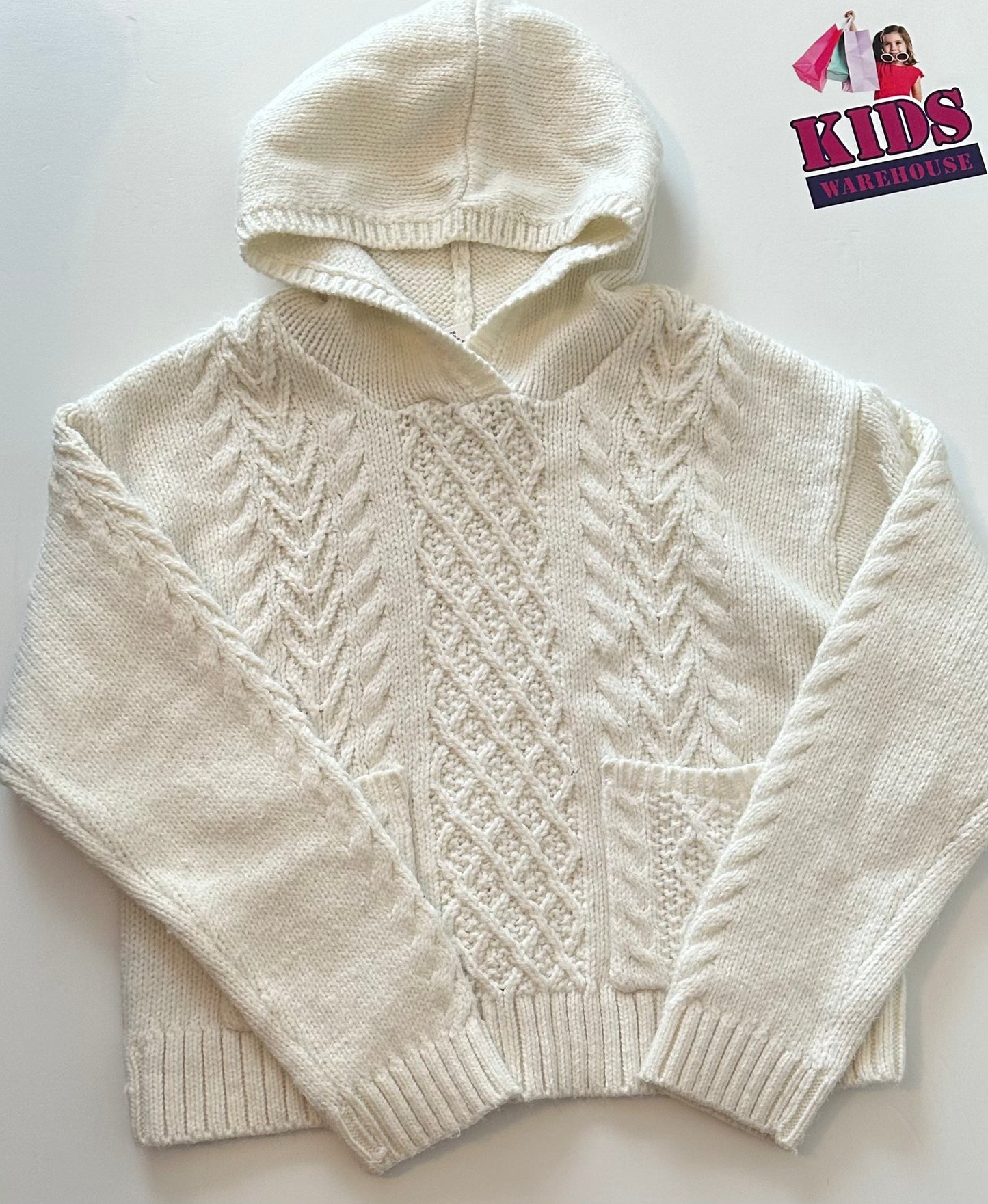 Target Cream Knit Hoodie Size 10