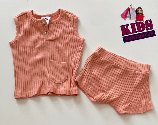 Anko Baby Pink Set Top & Shorts Size 000