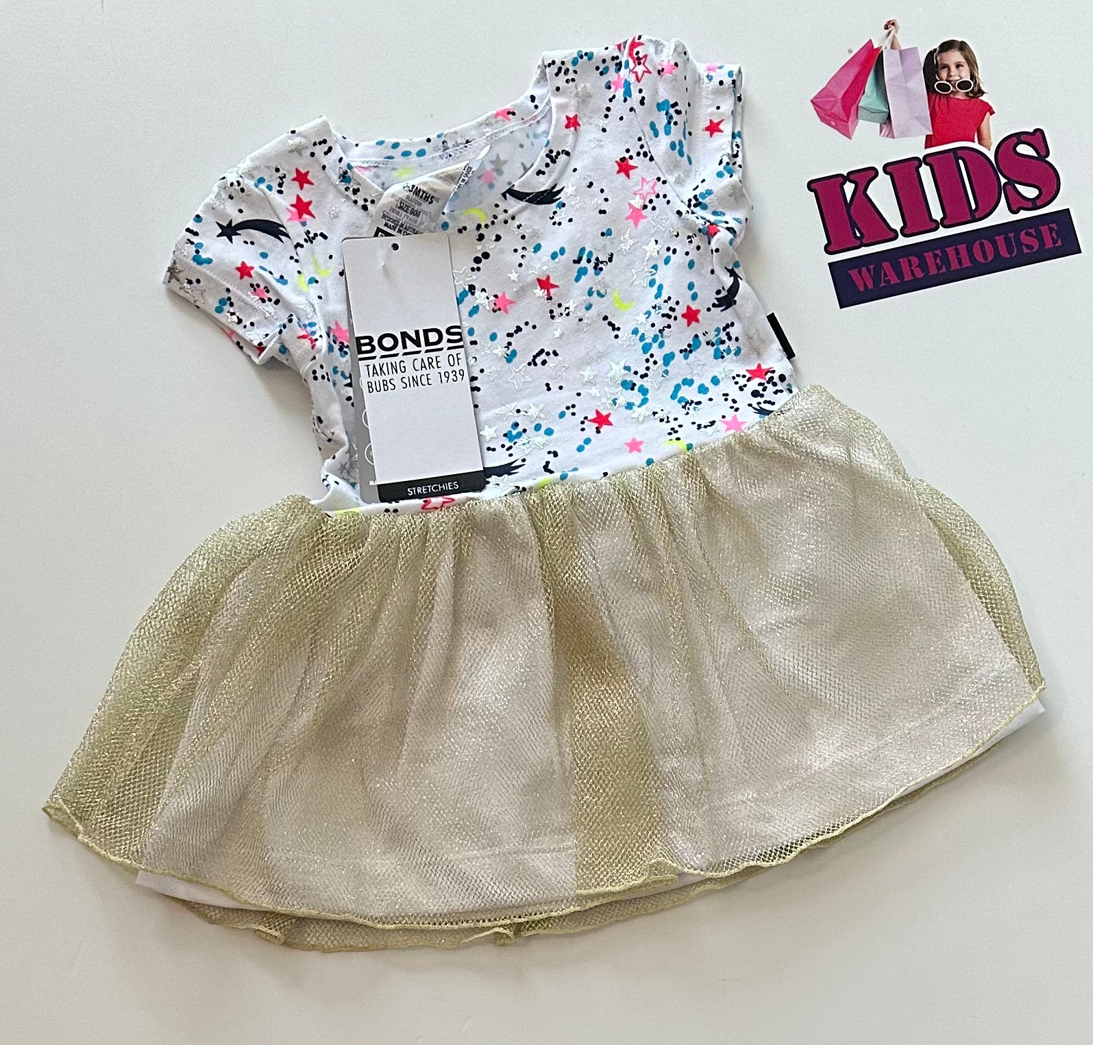 New Bonds Gold Tutu Dress Size 000 Kids Warehouse AU