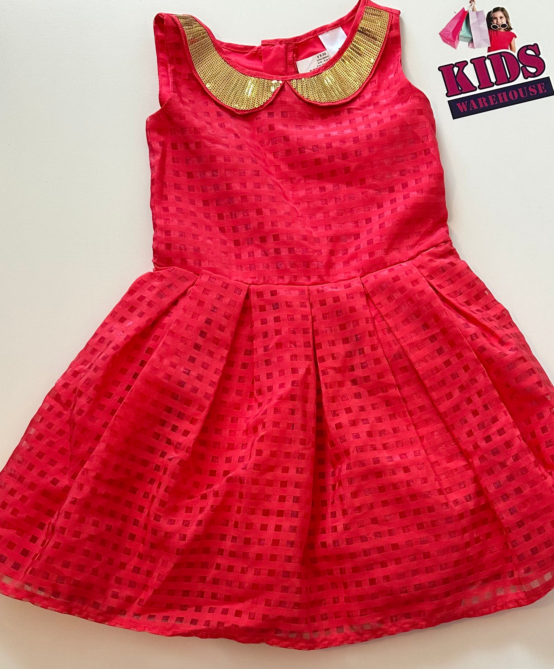 Target Pink Dress with Gold Sequin Size 5 Kids Warehouse AU
