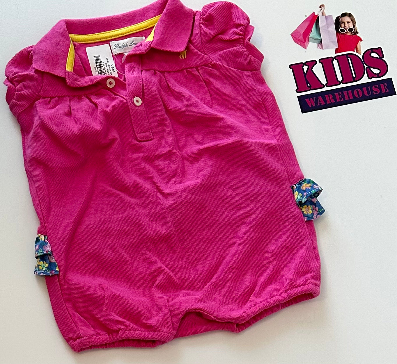 Polo jumpsuit pink Clearance