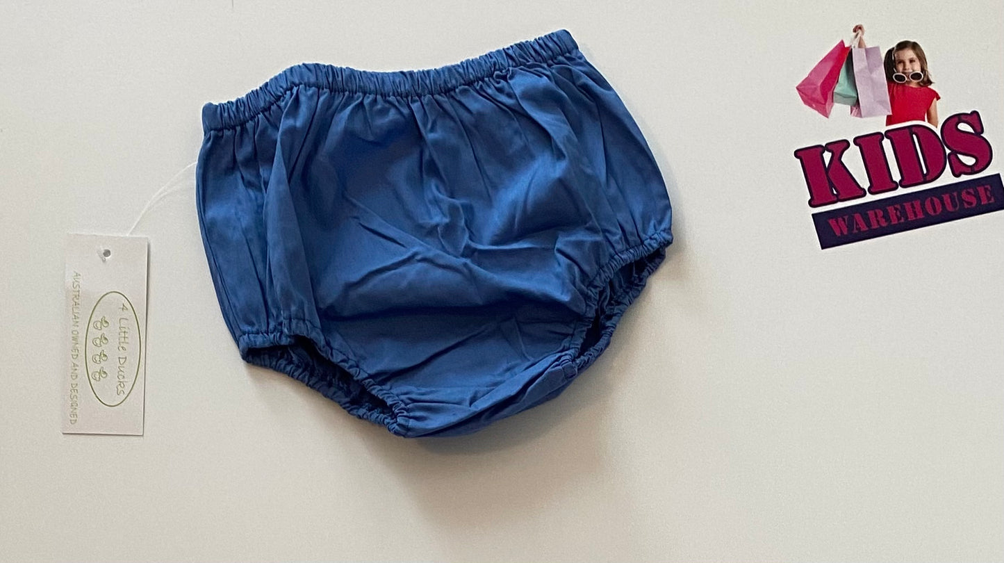 New 4 Little Ducks Blue Bloomers Size 0