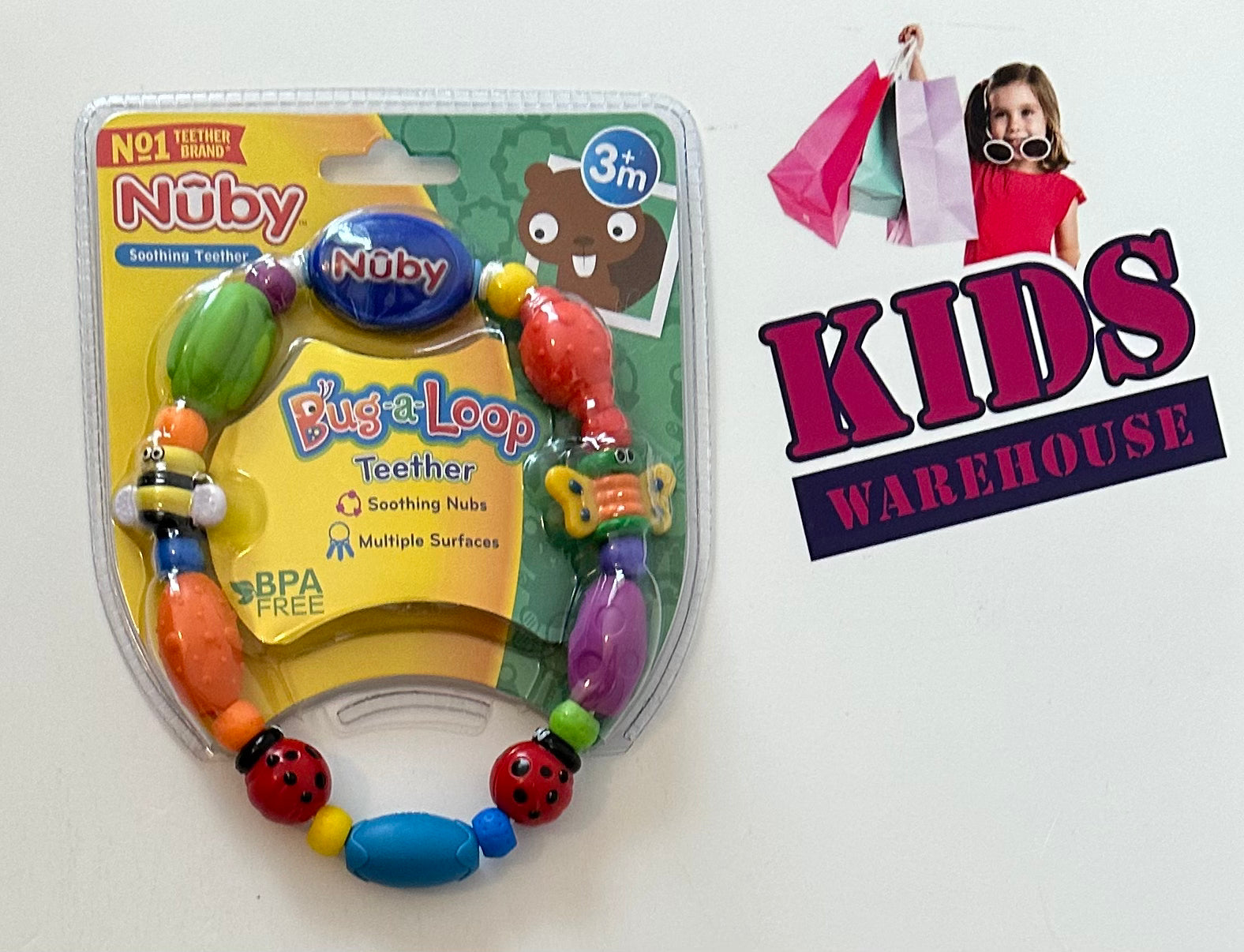 Nuby bug a loop teether sales