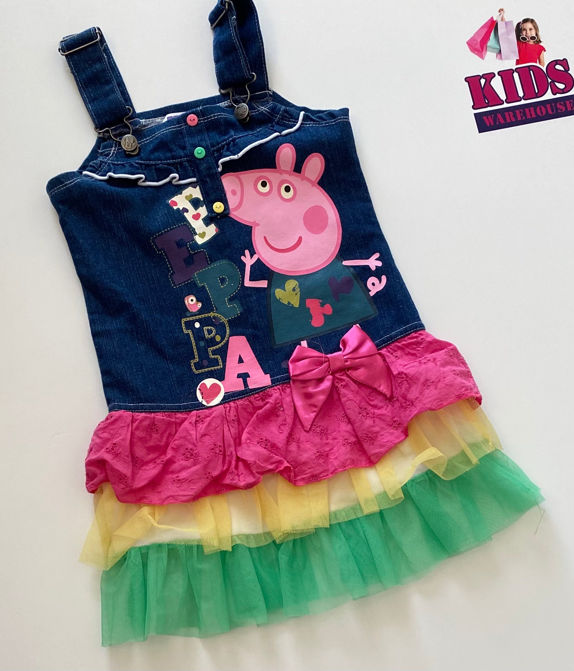Peppa pig top denim dress