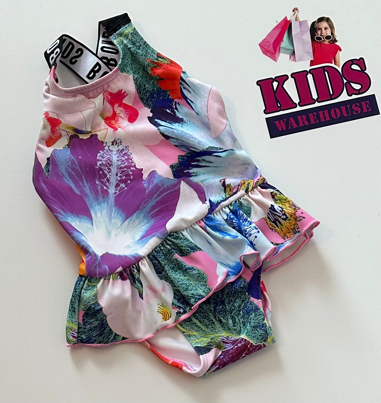 Bonds Pink Floral Bathers Size 3 6mths 00