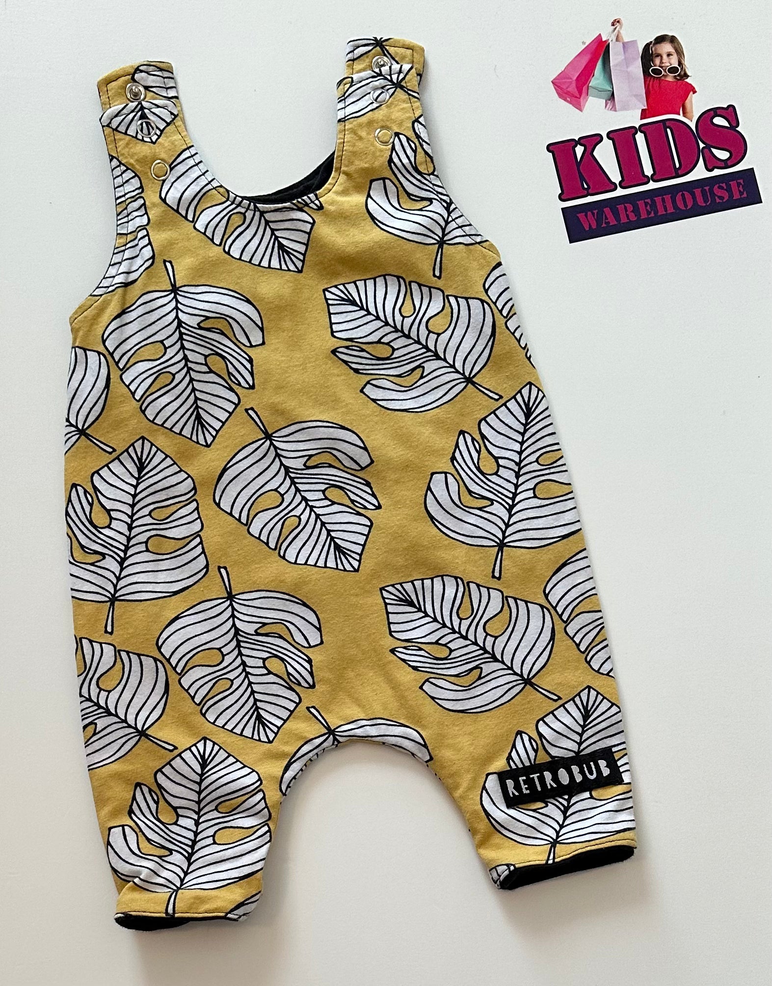 Retro Bub Mustard Overalls Size 0000000 Kids Warehouse AU