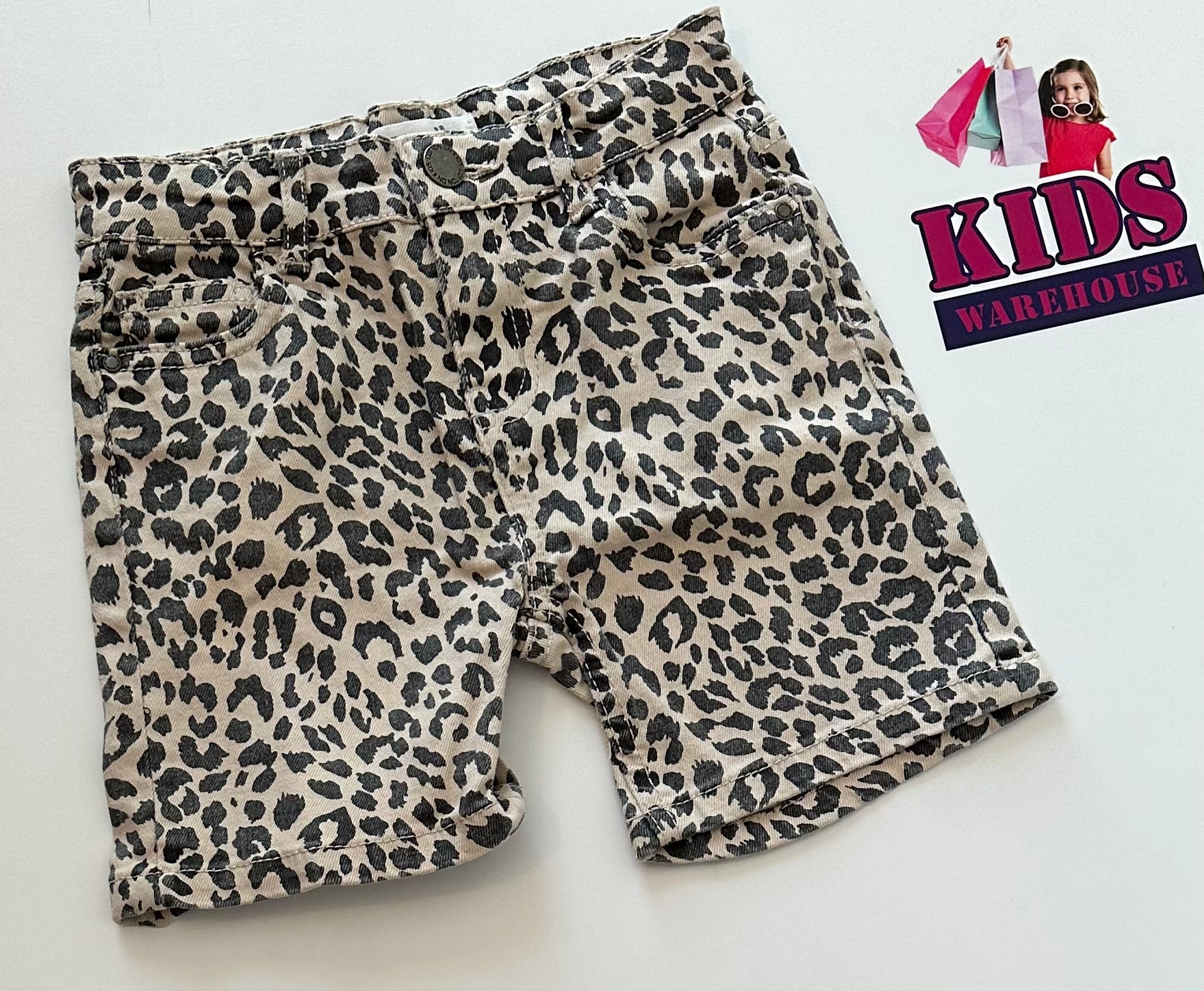 Denim 2025 leopard shorts