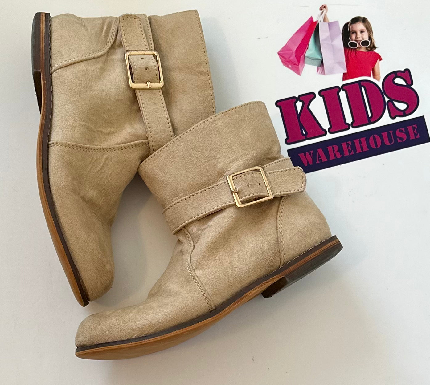 Target Kids Tan Zip Up Boots Size 12 Kids Warehouse AU