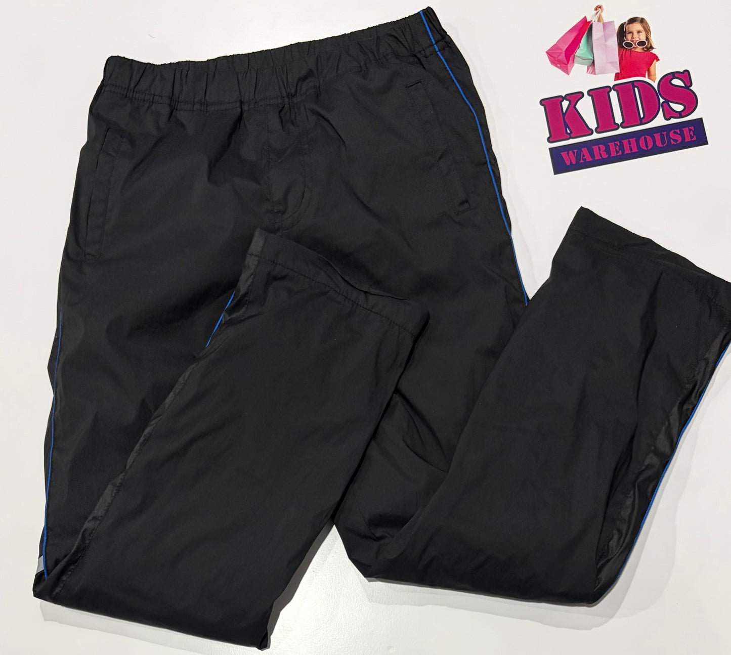 UNIQLD Black, Blue Stripe Pants Size 8