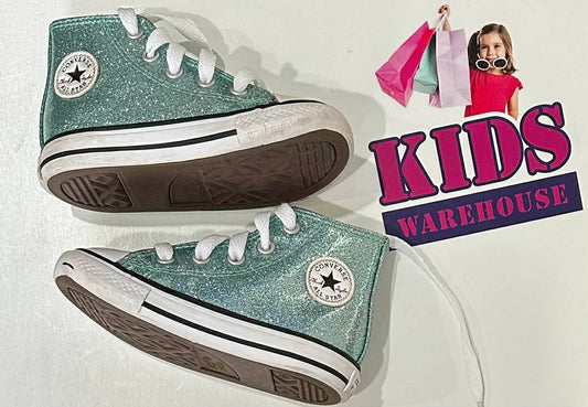 Converse Teal Shimmer Runners Size 6