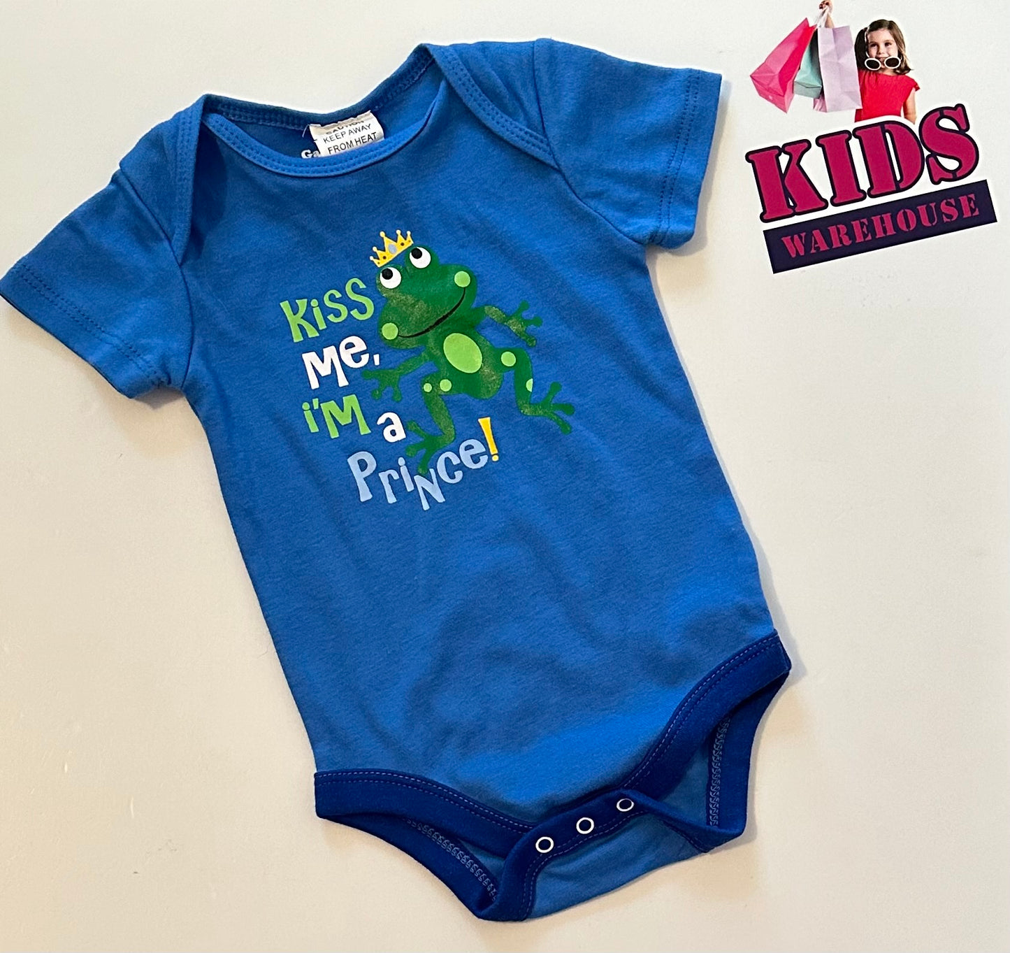 Garanimals “Kiss Me, I’m a Prince!” Blue Bodysuit Size 0