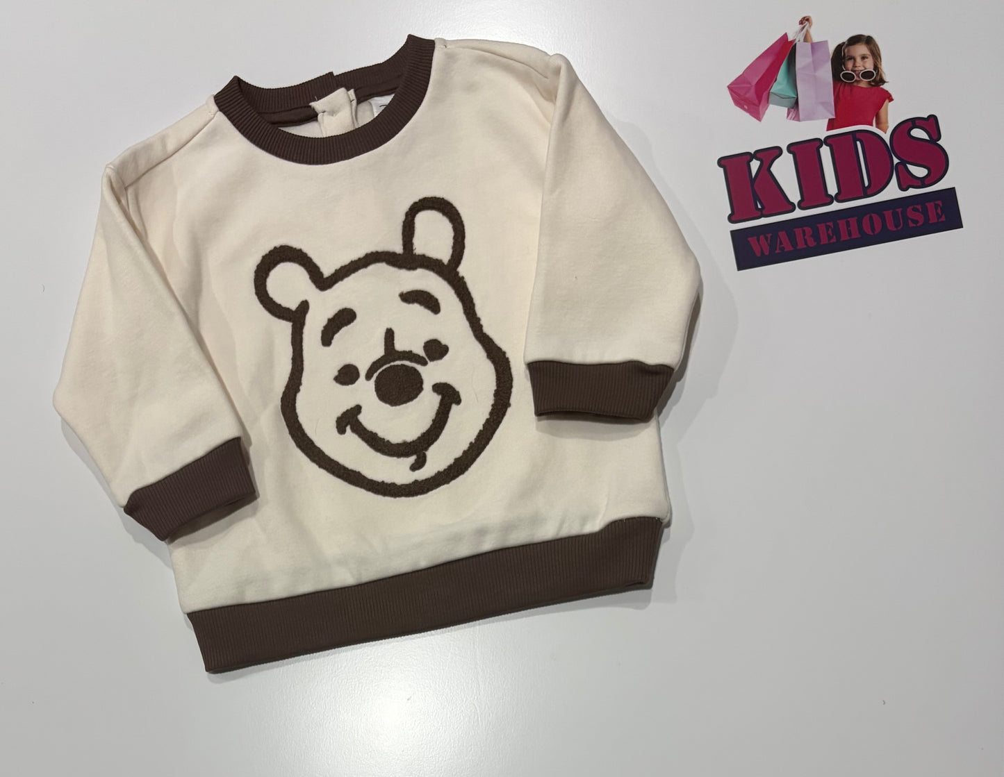Disney White, Brown Winnie The Pooh Sweater Size 0