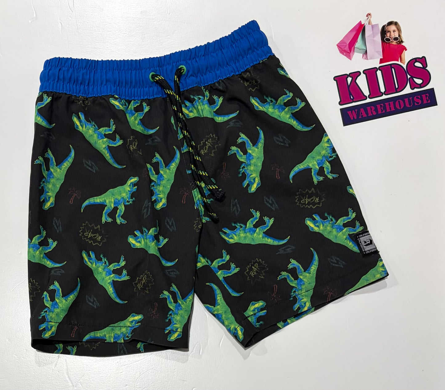 Target Black Shorts With Green T-Rex Pattern Size 5