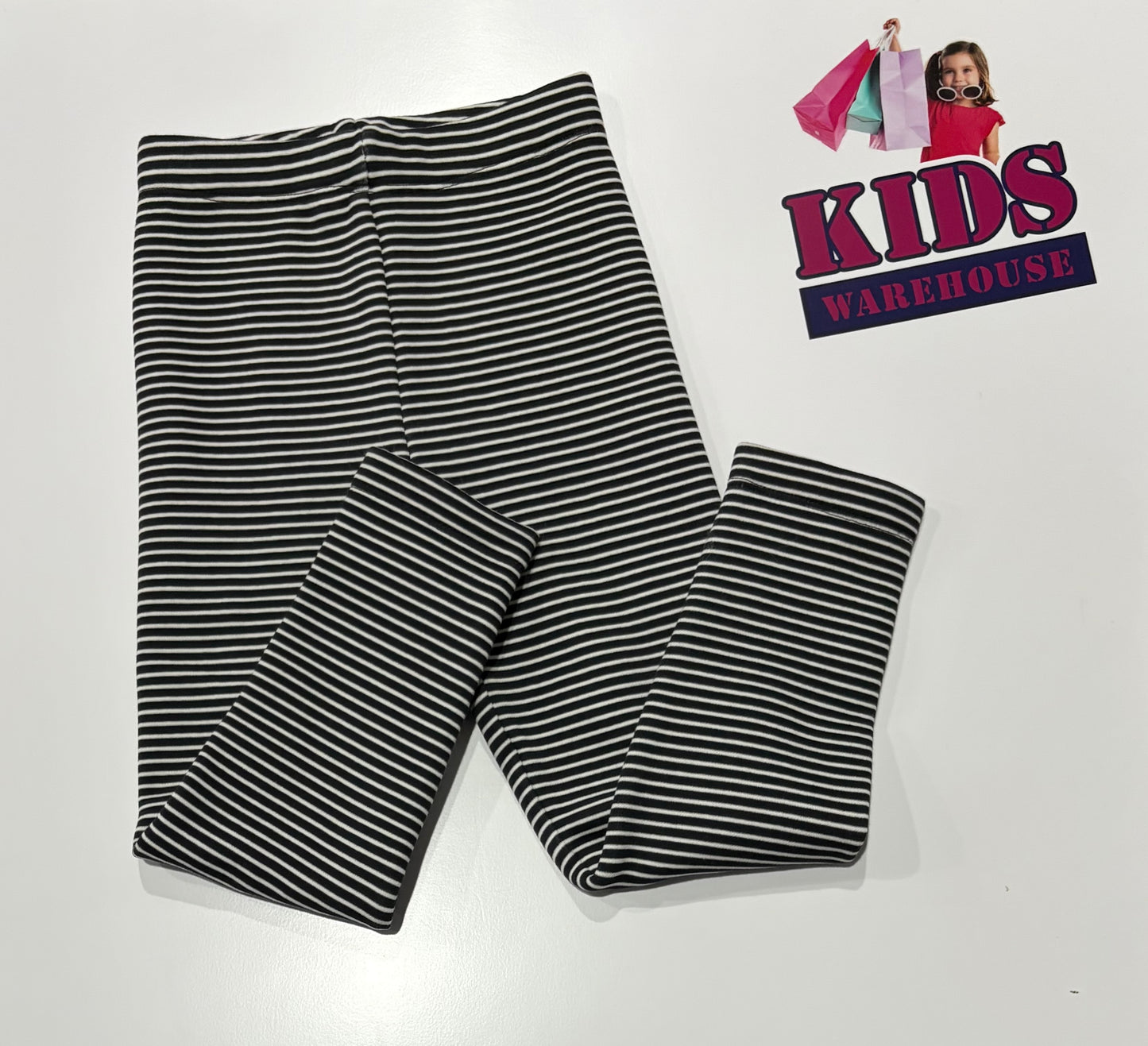 Mini Bala Black, White Stripe Pants Size 4