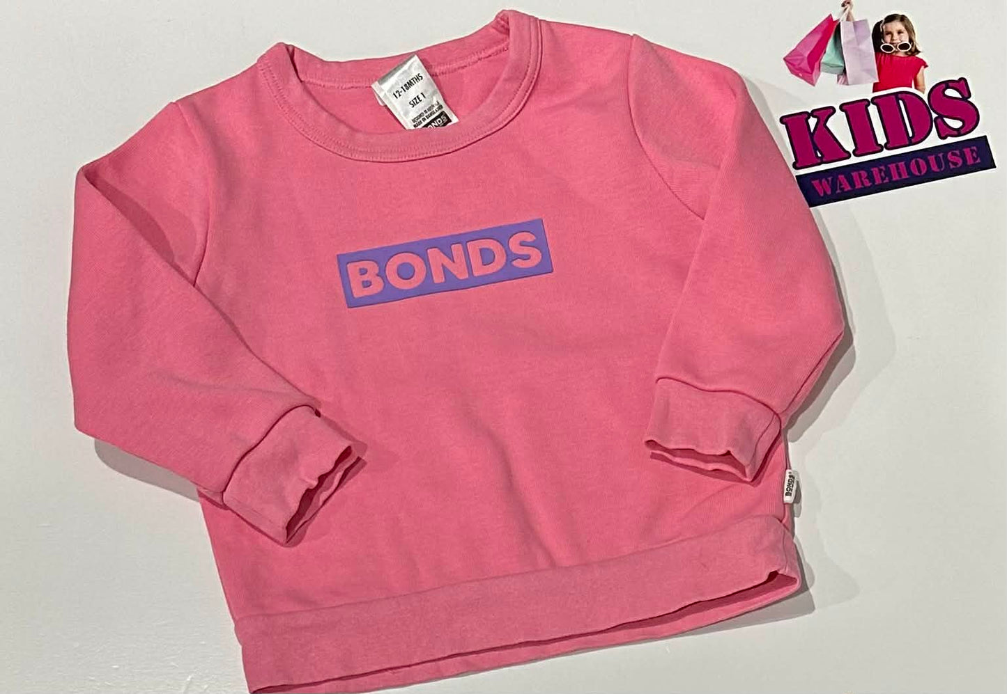 Bonds Pink Jumper Size 1