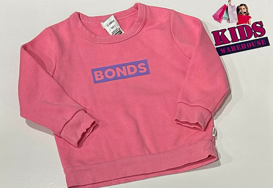 Bonds Pink Jumper Size 1