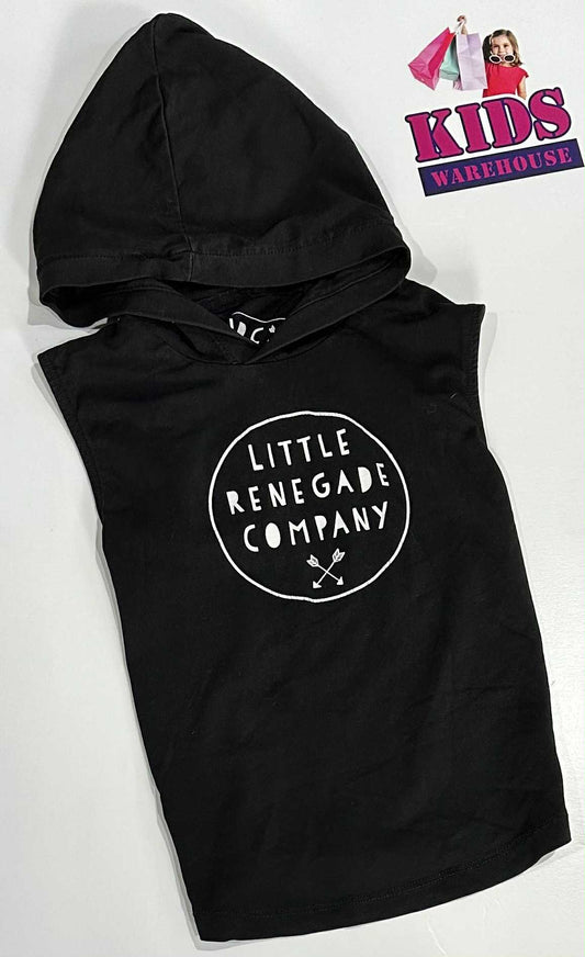 Little Renegade Company Black Sleeveless Hoodie Size 3