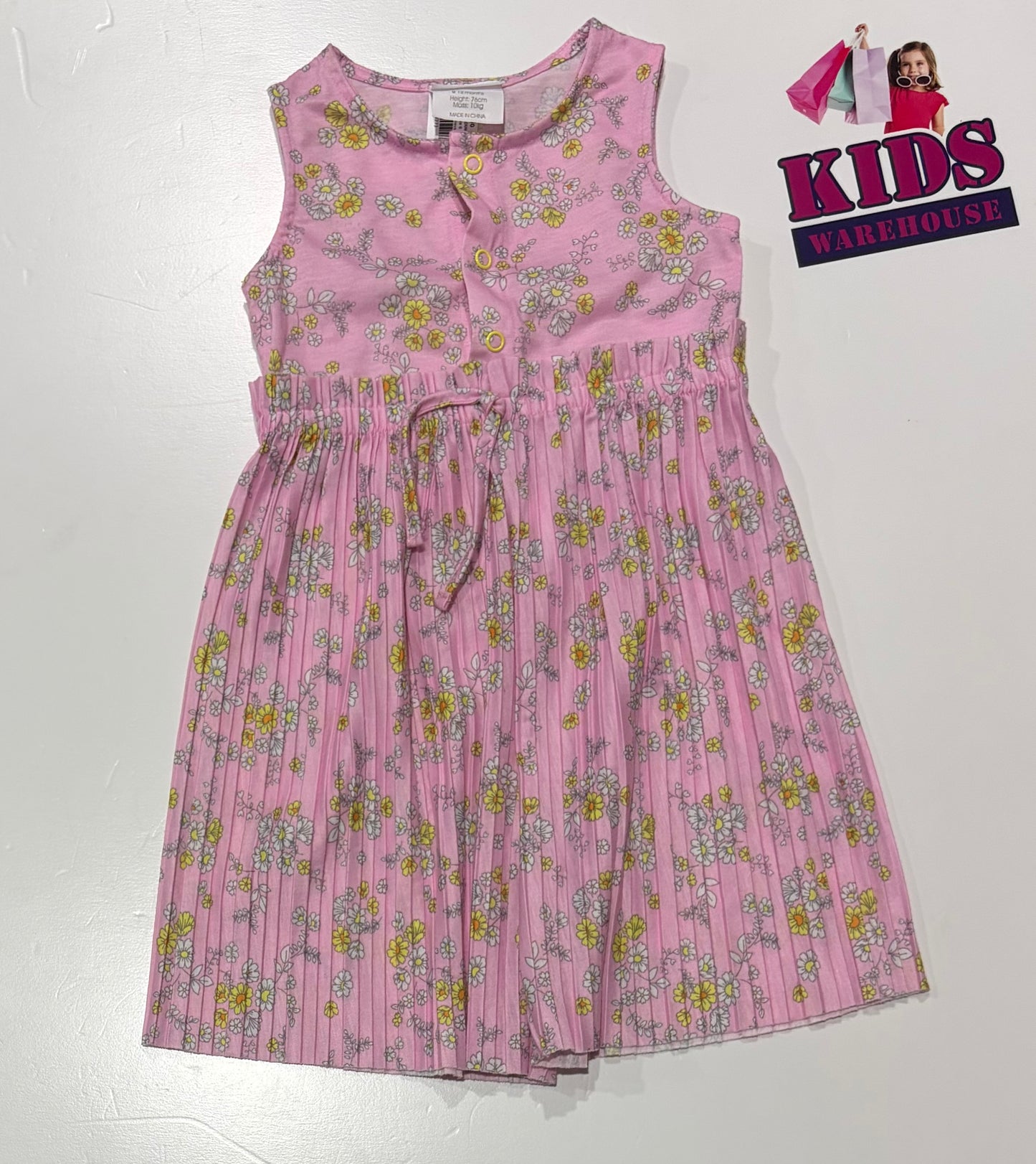 Kidding Around Pink, Floral Print Dress Size 0